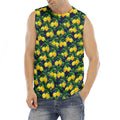 Tropical Lemon Pattern Print Men's Fitness Tank Top