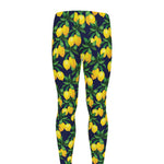 Tropical Lemon Pattern Print Men's leggings