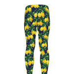 Tropical Lemon Pattern Print Men's leggings