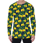 Tropical Lemon Pattern Print Men's Long Sleeve T-Shirt