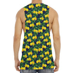 Tropical Lemon Pattern Print Men's Muscle Tank Top
