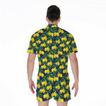 Tropical Lemon Pattern Print Men's Rompers