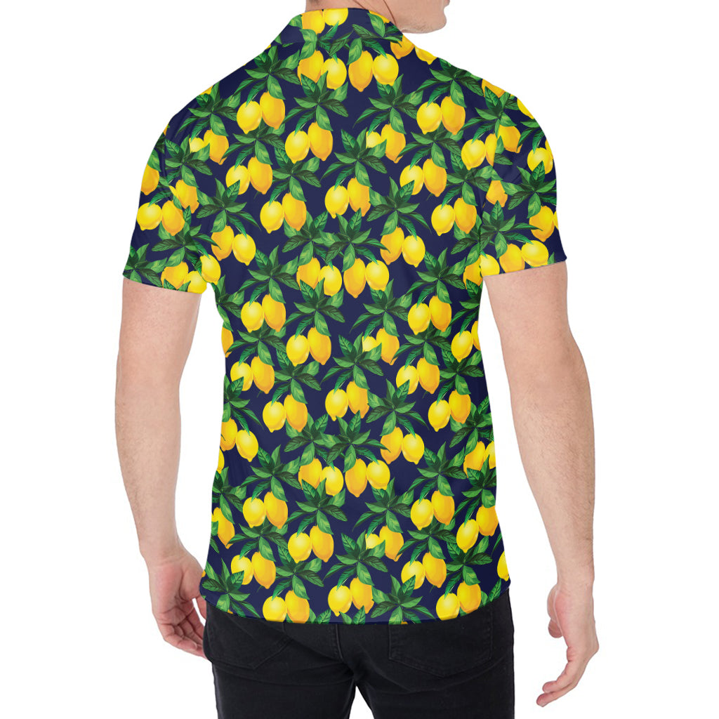 Tropical Lemon Pattern Print Men's Shirt