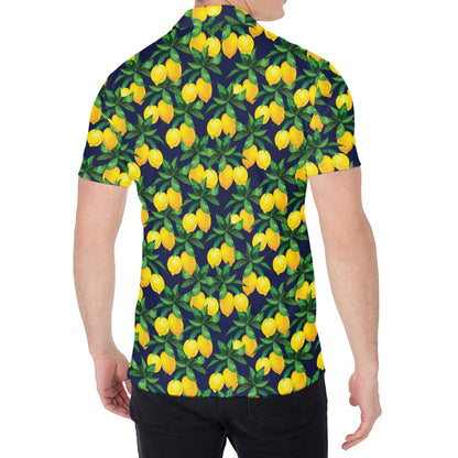 Tropical Lemon Pattern Print Men's Shirt
