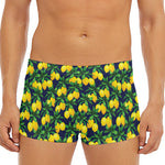 Tropical Lemon Pattern Print Men's Short Boxer Briefs