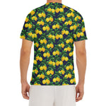 Tropical Lemon Pattern Print Men's Short Sleeve Rash Guard