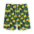 Tropical Lemon Pattern Print Men's Athletic Shorts