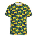 Tropical Lemon Pattern Print Men's Athletic T-Shirt