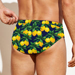 Tropical Lemon Pattern Print Men's Swim Briefs
