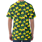 Tropical Lemon Pattern Print Men's Velvet T-Shirt