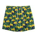 Tropical Lemon Pattern Print Mesh Shorts
