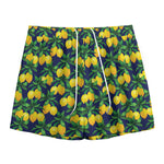 Tropical Lemon Pattern Print Mesh Shorts