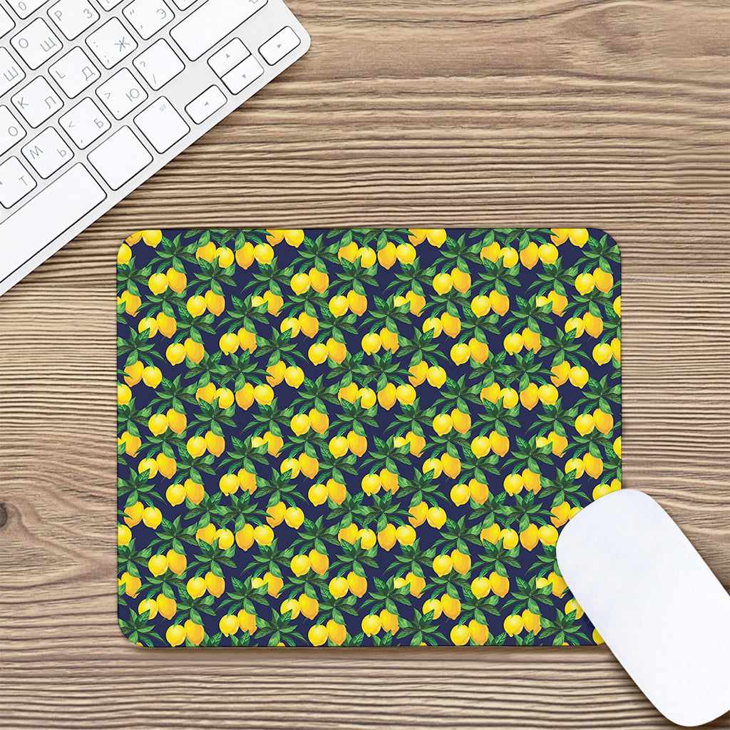 Tropical Lemon Pattern Print Mouse Pad