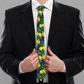 Tropical Lemon Pattern Print Necktie