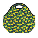 Tropical Lemon Pattern Print Neoprene Lunch Bag