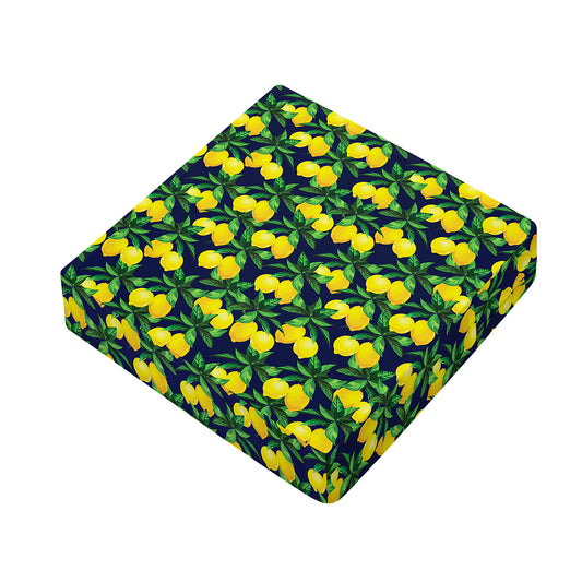 Tropical Lemon Pattern Print Outdoor Seat Cushion Cover
