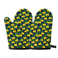 Tropical Lemon Pattern Print Oven Mitts