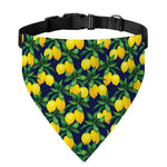 Tropical Lemon Pattern Print Over The Collar Dog Bandana