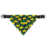Tropical Lemon Pattern Print Over The Collar Dog Bandana