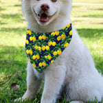 Tropical Lemon Pattern Print Over The Collar Dog Bandana