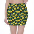 Tropical Lemon Pattern Print Pencil Mini Skirt
