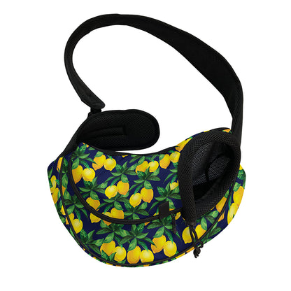 Tropical Lemon Pattern Print Pet Sling Carrier