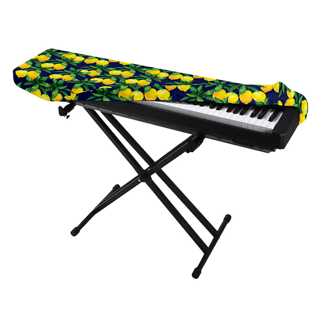 Tropical Lemon Pattern Print Piano Keyboard Cover