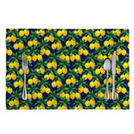 Tropical Lemon Pattern Print Placemat