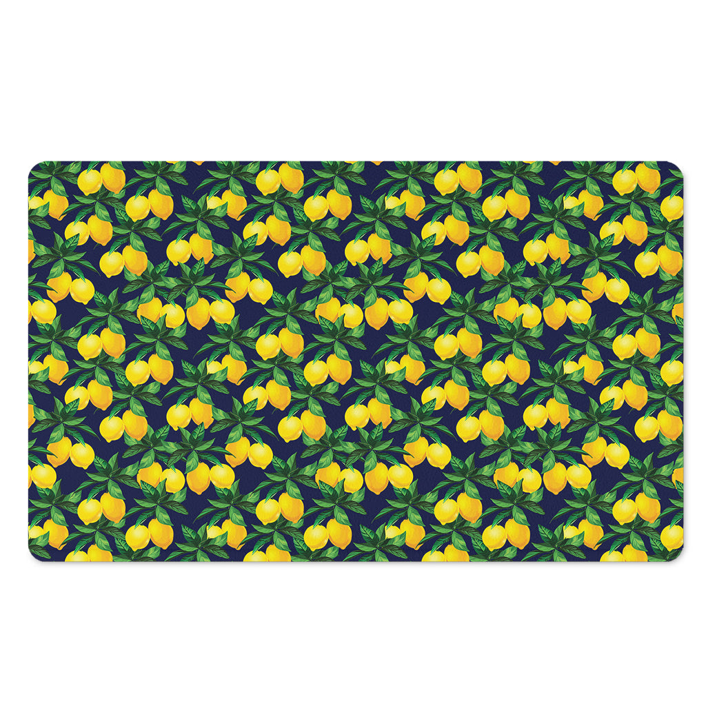 Tropical Lemon Pattern Print Polyester Doormat
