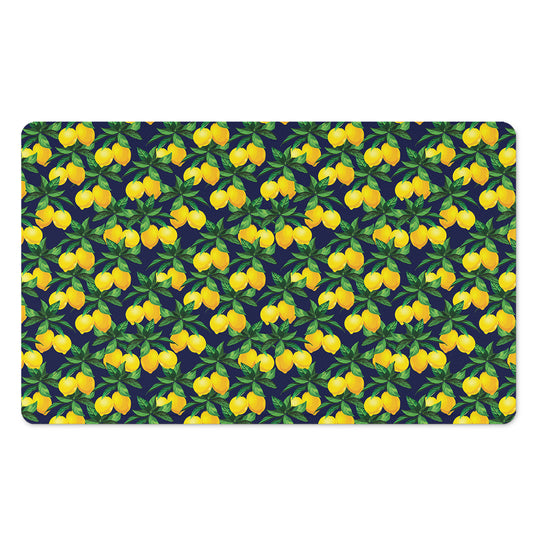 Tropical Lemon Pattern Print Polyester Doormat