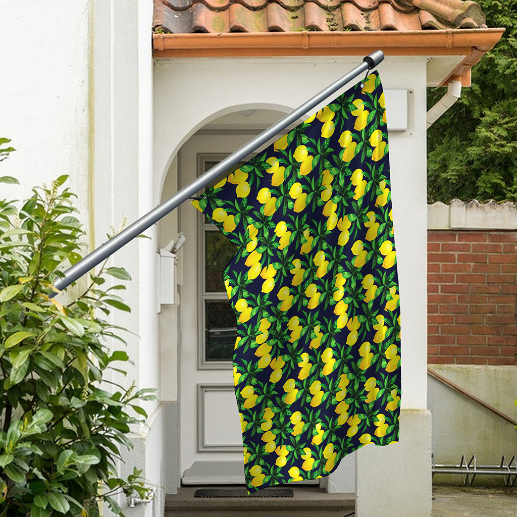 Tropical Lemon Pattern Print Polyester Flag