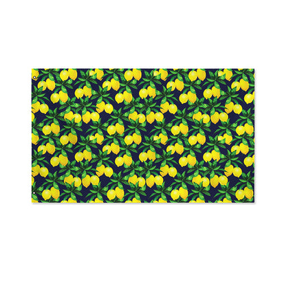 Tropical Lemon Pattern Print Polyester Flag