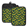 Tropical Lemon Pattern Print Pot Holders With Pocket