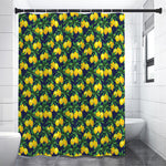 Tropical Lemon Pattern Print Premium Shower Curtain