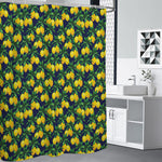Tropical Lemon Pattern Print Premium Shower Curtain