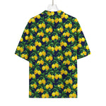 Tropical Lemon Pattern Print Rayon Hawaiian Shirt