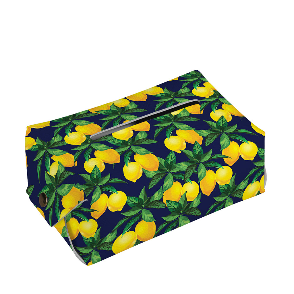 Tropical Lemon Pattern Print Rectangle Tissue Box Cover