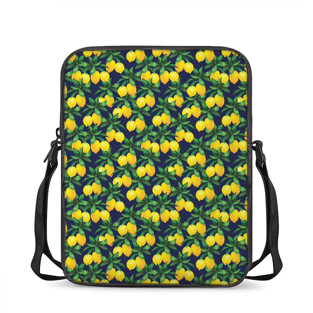 Tropical Lemon Pattern Print Rectangular Crossbody Bag