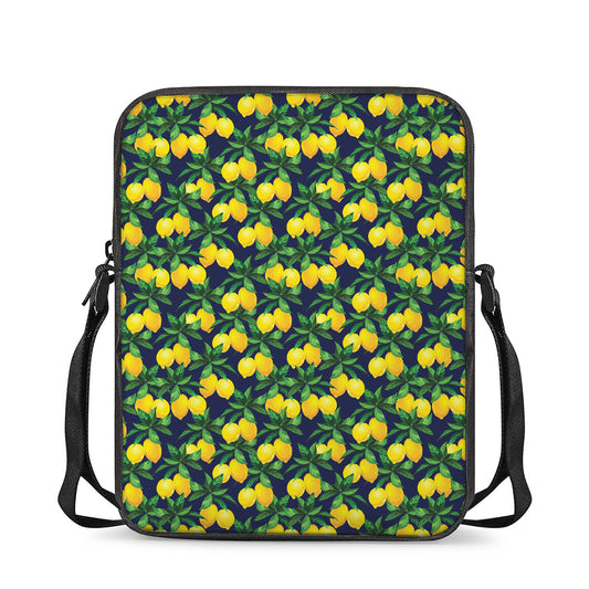 Tropical Lemon Pattern Print Rectangular Crossbody Bag