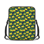 Tropical Lemon Pattern Print Rectangular Crossbody Bag