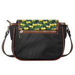 Tropical Lemon Pattern Print Saddle Bag