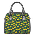Tropical Lemon Pattern Print Shoulder Handbag