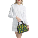 Tropical Lemon Pattern Print Shoulder Handbag