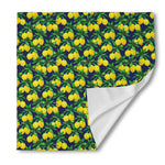 Tropical Lemon Pattern Print Silk Bandana