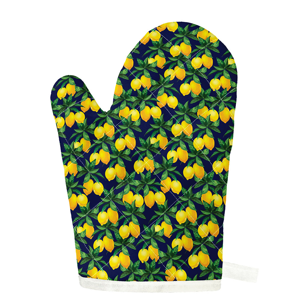 Tropical Lemon Pattern Print Single Oven Mitt