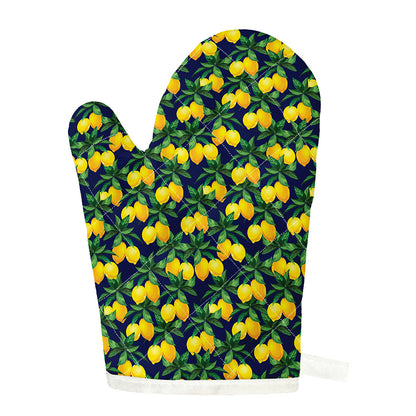 Tropical Lemon Pattern Print Single Oven Mitt