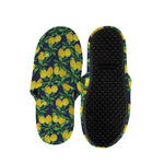 Tropical Lemon Pattern Print Slippers