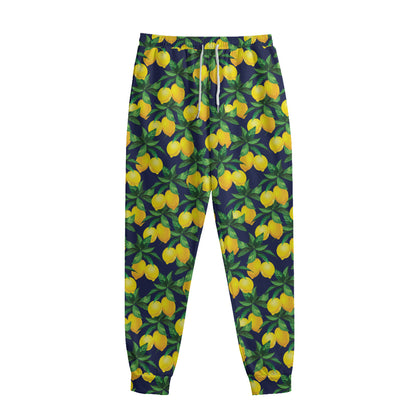 Tropical Lemon Pattern Print Sweatpants