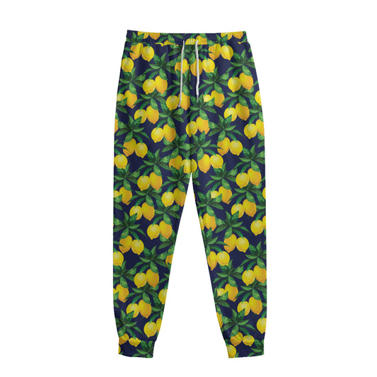 Tropical Lemon Pattern Print Sweatpants