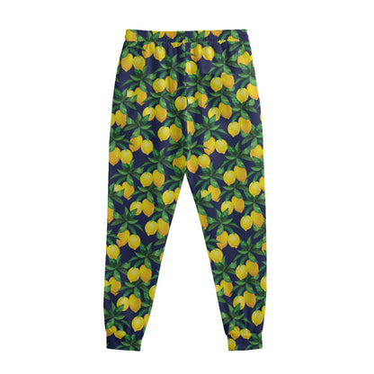 Tropical Lemon Pattern Print Sweatpants
